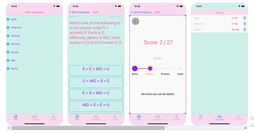 Basic Geography iPhone educational apps